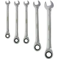 VAR Verktyg Set Of 5 Rachet Combination Wrenches