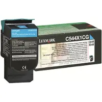 Lexmark C544X1CG cyan toner extra hög kapacitet (original)
