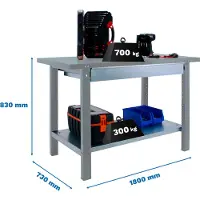 Simon Rack Simonwork (bancos De Trabajo) Bt6 Pro Box Arbetsbänk 830x1800x730 Mm