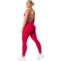 Relode Hybrid Contrast Tights - Berry