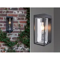 Lutec 6988804012 FLAIR Solcells-utomhusväggbelysning med rörelsedetektor LED E27 3 W Svart
