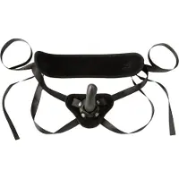 Sei mio - strap-on dildo med sele - 15 cm - svart
