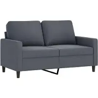 vidaXL 2-sitssoffa mörkgrå 120 cm sammet