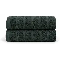 Borg Living Bomullshanddukar - 100% kammad bomull - Gästhanddukar 30x50 cm - 2-pack - Mörkgrön
