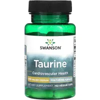 Swanson Health Taurin, 500 mg, 60 vegetabiliska kapslar