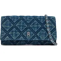 Tommy Hilfiger Plånbok 'Quilted Chain Strap' blå denim