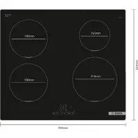 Bosch Serie 4 Pue611bb5e Induktionshäll 60 Cm 4 Brännare