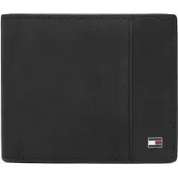 Tommy Hilfiger Plånbok 'Flag Plaque Bifold Flap' svart