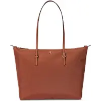 Ralph Lauren för kvinnor. 431916737051 Keaton tygväska i nylon, brun, medium (OSFA), Casual