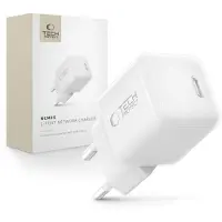 Tech-Protect NCM25 25W USB-C-laddare - Power Delivery - Vit