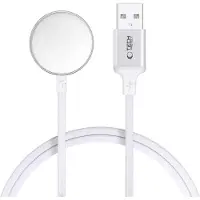 TechProtection UltraBoost induktiv laddare USB-A för Apple Watch 1 m - vit