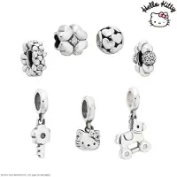 Hello Kitty Sanrio Smycken Silver Oljemålning Litet Armbandsberlock (Välj 1 av 10) Hartring (HLCH206)