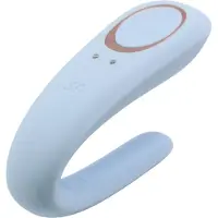 Satisfyer Double Classic - parvibrator (blå)