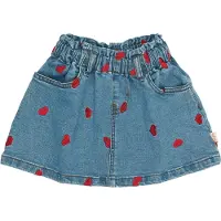 Petit Piao Kjol - PpEva - Light Blue Denim Emb - - 6 år (116) - Kjol