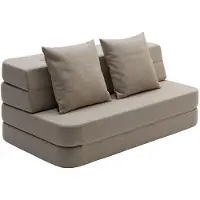By KlipKlap Fällbar Soffa - 3 Vikningar - 120 cm - Beige/Sand - - One Size - Soffa