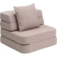 By KlipKlap Fällbar Soffa - 3-faldig enkel - 70 cm - Soft Rose - - One Size - Soffa