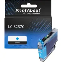 PrintAbout Varumärket 123ink ersätter LC3237C cyan bläckpatron
