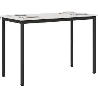 vidaXL Matbord Vit 110 x 55 x 75 cm Massiv furu