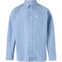 Carhartt WIP - Skjortor - L/S Keene Shirt Keene Stripe Curacao för UnisexBomull - Storlek L - Blå