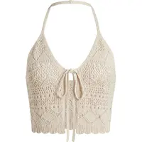 STUDIO SELECT Broderad topp 'Lene' beige
