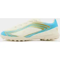 Adidas F50 Messi Club TF El Ultimo Tango - Vit/Halvblå Burst/Icey Blue Barn - Turf (TF), storlek 33