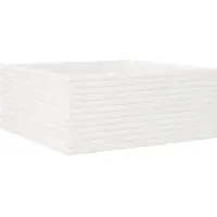 vidaXL Odlingslåda vit 110x110x46 cm massiv furu