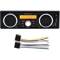 Wella 1 Din Bilradio MP3 Handsfree Samtal Bilstereo Inbyggd med 2 Högtalare Stöder FM USB AUX