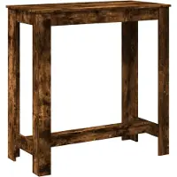 vidaXL Barbord rökfärgad ek 102x50x103,5 cm konstruerat trä