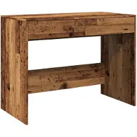 vidaXL Skrivbord åldrat trä 101x50x76,5 cm konstruerat trä