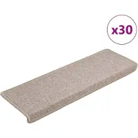 vidaXL Trappmattor 30 st 65x21x4 cm Taupe