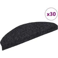 vidaXL Trappmattor självhäftande 30 st svart 65x21x4 cm