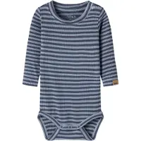 Name it Body l/ä - Rib - Viskos - NbmKardio - Ashley Blue - - 68 - Body L/Ä