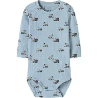 Name it Body l/ä - Rib - NbmOffice - Ashley Blue - - 74 - Body L/Ä