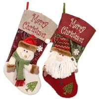 Jojomino Set för 2 Julstrumpor, Julstrumpor för TräDdekoration, Personlig SockapresentpåSe för TonåRingar, GodispåSe