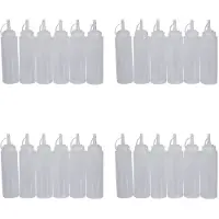Semoic 24X Klarvit Plastpresssås Ketchup Kruetoljeflaskor 8OZ