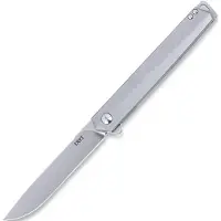 CRKT Stylus K830TXP, Satin S35VN, Grey Titanium pocket knife, Ken Onion design