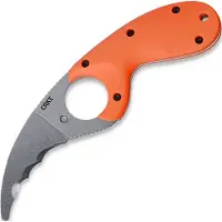 CRKT Bear Claw Stonewash, Veff Serrations 2511ER Orange GRN rescue knife, Russ Kommer design
