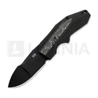 We Knife Coral, Black Ti/Aluminum Foil CF, Black SW