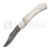 Bear & Son White Smooth Bone Lockback fällkniv