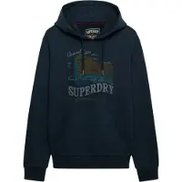 Superdry Sweatshirt 'Outdoors Mountain' marinblå / opal / oliv / petrol