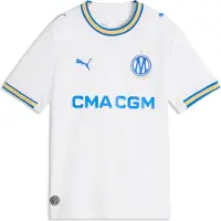 Puma Fotbollströja - Marseille Homes 26/27 - White/Team R - - 8 år (128) - Fotbollströja