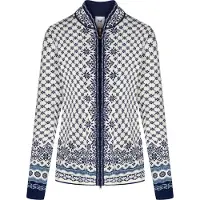 Dale of Norway Women's Solfrid Jacket Offwhite/Navy/Ice Blue