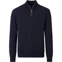 Casamoda Half Zip Tröja Enfärgad Marinblå Blå Mörkblå Storlek
