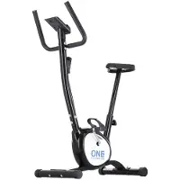 One Fitness mekanisk stationär motionscykel RW3011 svartvit