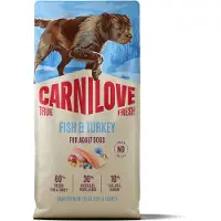 Carnilove Äkta Färsk Fisk Och Kalkon Hundfoder För Vuxna Hundar 12kg