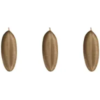 Torribaly 3X Dekorbricka Guld Blad Form Serveringsbricka Smycken Pall Frukt Snack SkåL Bord Förvaring Organizer (Liten)