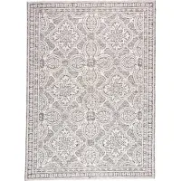 FRAAI Utomhusmatta | Summer Oriental ljusgrå hos Volero | 240x330 cm | Polypropen | Blommig | Rektangulär | Plattvävd