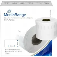 MediaRange Universal Paper Labels Dymo 36x89mm 260 st. bw