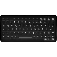 Contour Design Active Key MedicalKey ClassicClean AK-C4110 - Tangentbord - medicinsk, hygienisk design - mini - bakgrundsbelyst - USB - QWERTY - Nordisk - svart