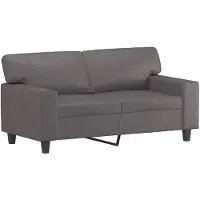 vidaXL 2-sitssoffa Grå 120 cm konstläder